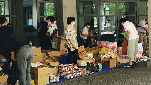 物資配布の様子